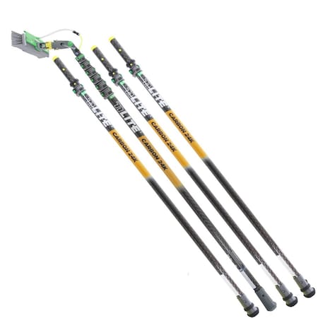 Unger nLite Carbon 24K Water Fed Pole Kit 595 Ft  16 Powerbrush CF86G,CF33G,NUK41